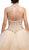 Dancing Queen - 1231 Embellished Halter Quinceanera Ballgown In Nude