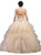 Dancing Queen - 1231 Embellished Halter Quinceanera Ballgown In Nude