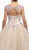  Dancing Queen - 1232 Bejeweled Illusion Bateau Quinceanera Ballgown In Neutral
