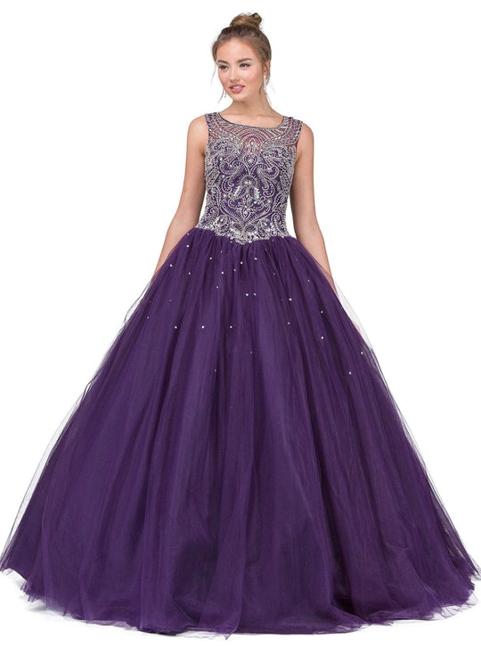 Dancing Queen - 1234 Beaded Illusion Scoop Evening Gown