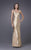 La Femme - Sweetheart Strappy Open Back Long Dress 12340 In Gold