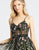 Mac Duggal Evening - 12345D Floral Embroidered Corset Cocktail Dress In Black and Multi-Color