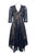 Taylor - 1239M Quarter Length Sleeved Handkerchief Hem Lace Midi Dress In Blue and Neutral
