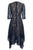 Taylor - 1239M Quarter Length Sleeved Handkerchief Hem Lace Midi Dress In Blue and Neutral