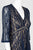 Taylor - 1239M Quarter Length Sleeved Handkerchief Hem Lace Midi Dress In Blue and Neutral