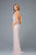 Scala - 48984 Sequined Deep V-neck Sheath Dress In Pink