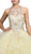 Dancing Queen - 1243 Embellished Halter Ruffled Quinceanera Ballgown In Yellow