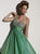 Studio 17 - 12437 One Shoulder Bejeweled Empire Dress In Green