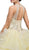 Dancing Queen - 1243 Embellished Halter Ruffled Quinceanera Ballgown In Yellow