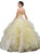 Dancing Queen - 1243 Embellished Halter Ruffled Quinceanera Ballgown In Yellow