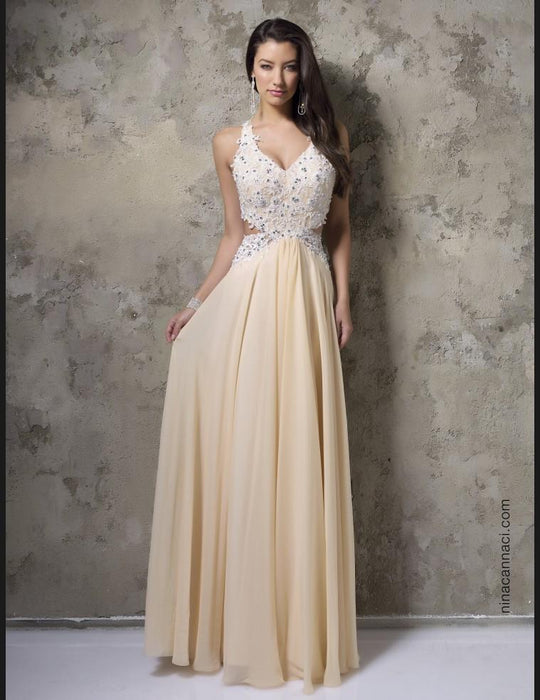 Nina Canacci - 1244 Dress in White/Nude