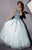 Studio 17 - 12454 Asymmetrical Sheer Beaded Evening Gown In White