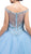 Dancing Queen - 1246 Embellished Off-Shoulder Quinceanera Ballgown In Blue