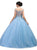 Dancing Queen - 1246 Embellished Off-Shoulder Quinceanera Ballgown In Blue