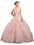 Dancing Queen - 1248 Lace Embroidered Quinceanera Dress In Pink