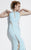 Studio 17 - 12493 Sleeveless Sheer Beaded Cutout Dress In Blue