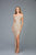 Scala - 48985 Sequined Off-Shoulder Fitted Dress In Neutral