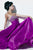 Studio 17 - Strapless Glittering Sweetheart Chiffon Long Gown In Purple