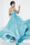 Studio 17 - Strapless Glittering Sweetheart Chiffon Long Gown In Blue