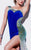 Studio 17 - 12507 Embellished Asymmetric Sheath Dress In Blue