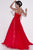 Studio 17 - Strapless Sparkling Sweetheart Empire Long Gown 12508 In Red