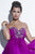 Studio 17 - Strapless Sparkling Sweetheart Empire Long Gown 12508 In Purple