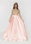 Ashley Lauren - 1251 Beaded Two Piece Ball Gown in Pink