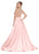 Ashley Lauren - 1251 Beaded Two Piece Ball Gown in Pink