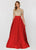 Ashley Lauren - 1251 Beaded Two Piece Ball Gown in Red