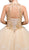 Dancing Queen - 1253 Bedazzled Halter Neck Quinceanera Ballgown In Nude