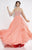 Studio 17 - 12543 Beaded Chiffon A-line Dress in Orange