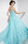 Studio 17 - 12549 Bedazzled Sweetheart A-Line Dress in Blue