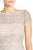 Adrianna Papell - 41926810 Cap Sleeve Rivulet Beaded Sheath Dress in Neutral