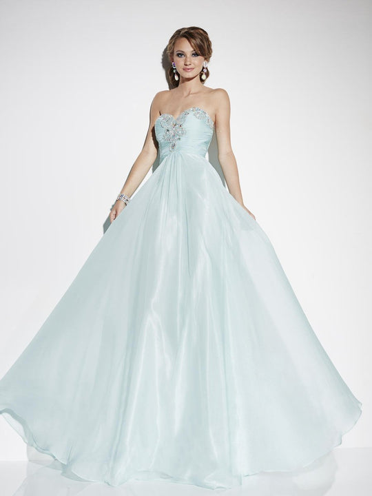 Studio 17 - 12559 Ruched Sweetheart Ballgown in Blue