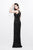 Primavera Couture - Astounding V Neck Full Sequins Long Sheath Dress 1257 in Black