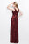 Primavera Couture - Astounding V Neck Full Sequins Long Sheath Dress 1257 in Red