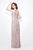 Primavera Couture - Astounding V Neck Full Sequins Long Sheath Dress 1257 in Pink and Gold