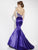 Studio 17 - 12581 Ornate Strapless Satin Mermaid Gown in Purple
