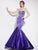 Studio 17 - 12581 Ornate Strapless Satin Mermaid Gown in Purple