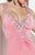 Studio 17 - 12587 Ornate Sweetheart Ruched Gown in Pink