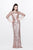 Primavera Couture - Sequined Jewel Sheath Dress 1258 in Pink