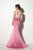 Studio 17 - 12595 Lace Halter Top  and Satin Trumpet Skirt Evening Gown