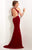 Studio 17 - Alluring High Halter Cutout Trumpet Gown 12599 In Red