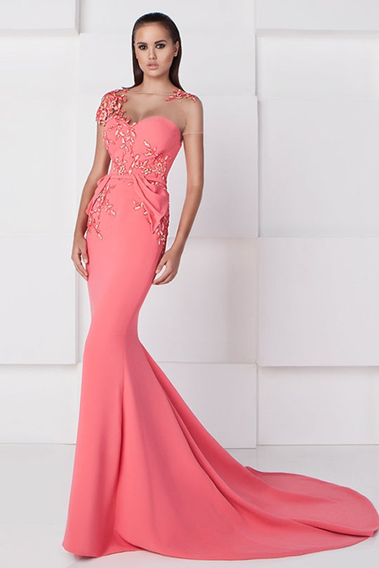 Asymmetrical Illusion Mermaid Dress 2767