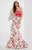 Studio 17 - 12600 Vibrant Floral Print Satin Trumpet Gown