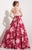 Studio 17 - 12603 Two Piece Lace Satin Floral Printed A-line Dress In Pink and Floral