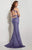 Studio 17 - Sparkling Laser Sequined Cutout Trumpet Gown 12604 in Purple