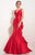 Studio 17 - 12605 Luminous Ruffled Panel Mikado Trumpet Gown