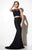 Studio 17 - Two-Piece Jewel Illusion Lace Trumpet Gown 12606 in Black