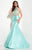 Studio 17 - Two-piece Beaded Choker Neck Mikado Trumpet Gown 12615 in Green
